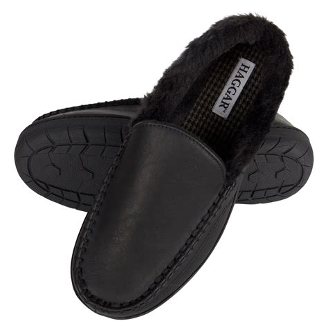 Haggar Men's Venetian Moccasin Slipper with Memory Foam Indoor/Outdoor Sole - Walmart.com