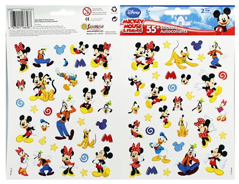 Disney's Mickey and Friends Assorted Character Stickers (Over 50 ...