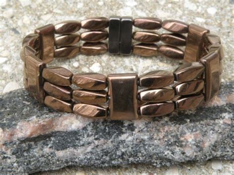 Copper Powerful 100 Magnetic Hematite Bracelet Anklet 3 Row Usa