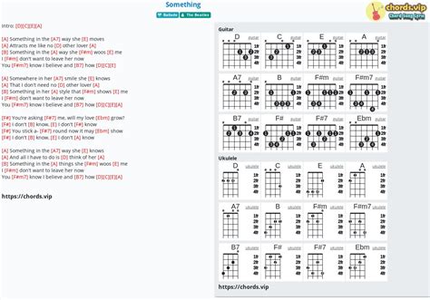 Chord: Something - tab, song lyric, sheet, guitar, ukulele | chords.vip