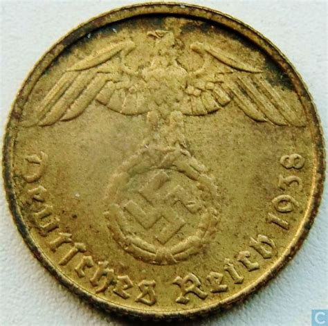 German Empire 5 Reichspfennig 1938 D Germany Coins Lastdodo