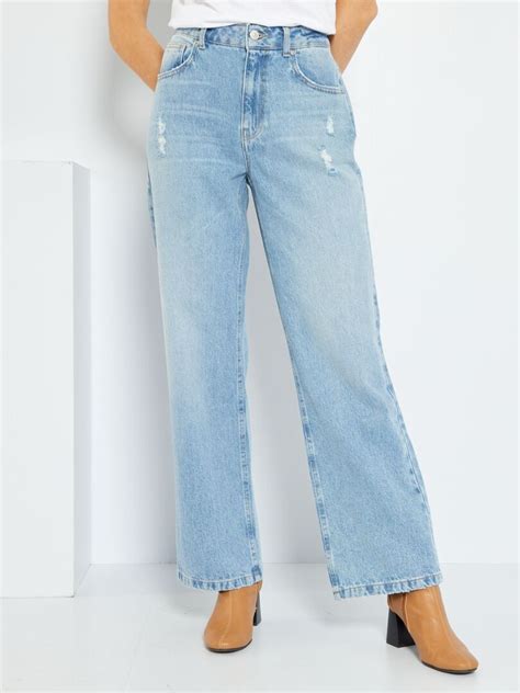 Wijde Jeans Met Hoge Taille BLAUW Kiabi 22 00