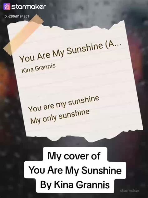 My Karaoke Cover Of You Are My Sunshine : r/karaoke