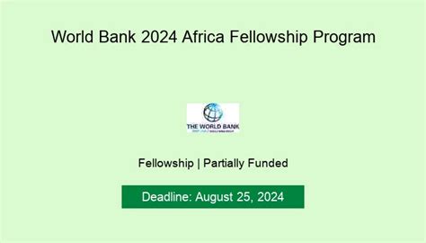 World Bank 2024 Africa Fellowship Program Scholarshipset