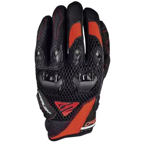 Gants Five Stunt Evo Airflow Noir Rouge Gants Moto T