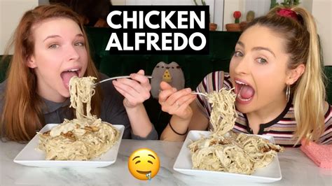 CHICKEN ALFREDO MUKBANG YouTube