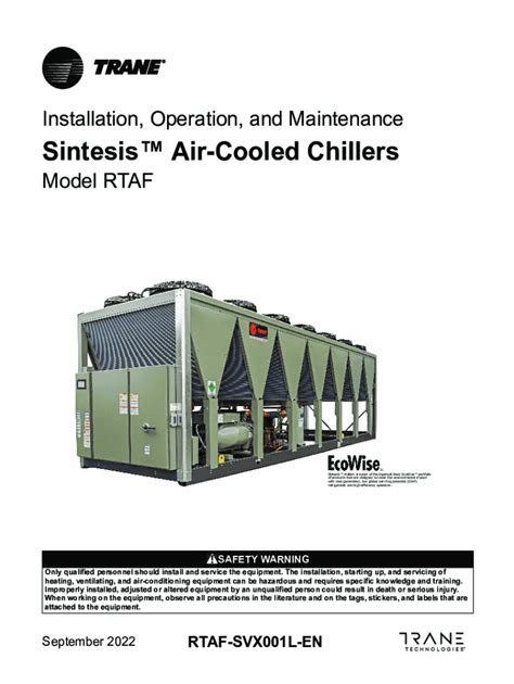 Fillable Online Trane Introduces New Range Of Sintesis Air Cooled Chillers Fax Email Print