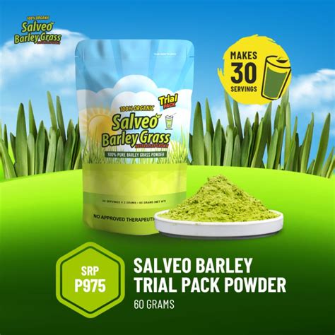 Super Sale Salveo Barley Grass Powder Trial Pack Pack Grams