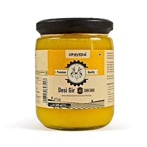 Upaveda A2 Pure Ghee 100 Gir Cow Ghee Vedic Bilona Method 500 Ml