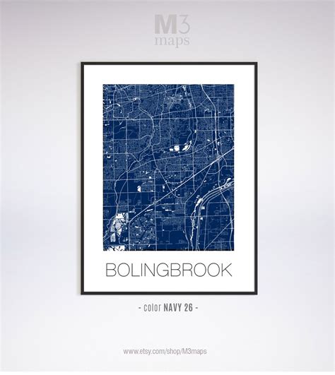 Bolingbrook Illinois Bolingbrook IL Map Bolingbrook Map - Etsy