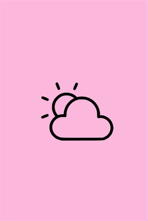 Wetter App Icon Aesthetic Pink Pink Aesthetic App Icons Aesthetic