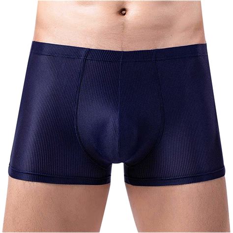 XMMSWDLA Men S Underwear Sexy Mesh Breathable Boxer Briefs Low Rise