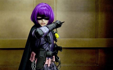 Women Chloe Grace Moretz Blonde Kick Ass Movies Hit Girl Purple Hair