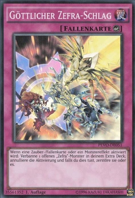 Recollectibles Sammelkarte Yugioh Karte Göttlicher Zefra Schlag Deutsch