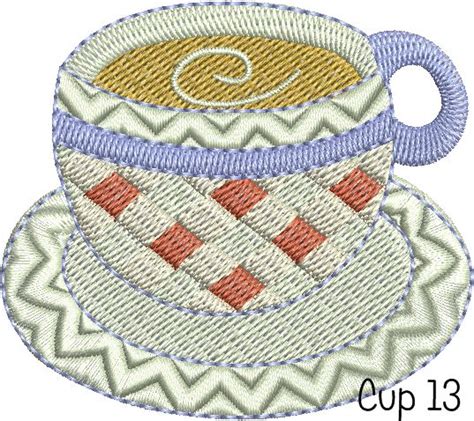 Coffee Cup Designs Cups 8 18 Towel Embroidery Designs Machine Embroidery Machine