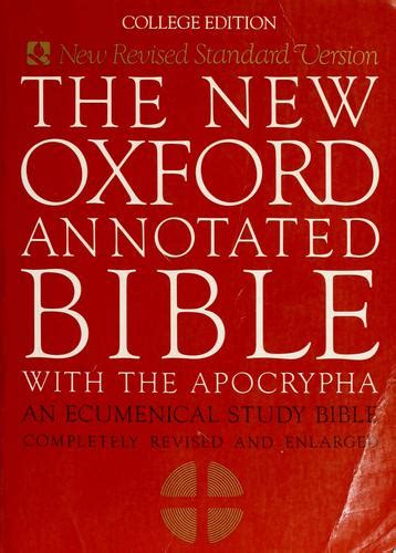 The New Oxford Annotated Bible With The Apocryphaldeuterocanonical