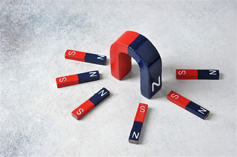 Premium Photo Large Horseshoe Magnet And Flat Magnets
