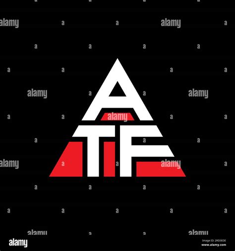 Atf Triangle Letter Logo Design With Triangle Shape Atf Triangle Logo