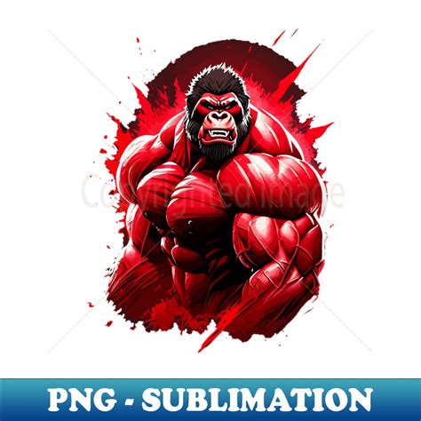 Bodybuilder Gorilla Png Sublimation Digital Download Per Inspire