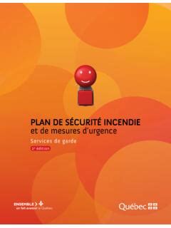 Plan de sécurité incendie et de mesures durgence à l plan de s