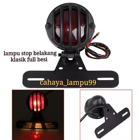 Jual Lampu Stop Belakang Jap Style Klasik Bulat Universal Motor