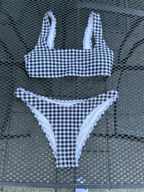 Schwarz Weiss Kariertes Bikini Gr M Kaufen Auf Ricardo