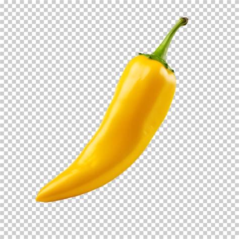 Premium PSD Yellow Hot Pepper Isolated On Transparent Background