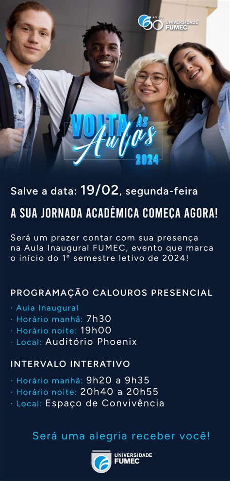 Início do 1º semestre letivo Calouros Presencial 19 02 24 Aula