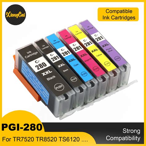 Pgi280 Pgi 280 Cli 281 Compatible Ink Cartridge For Canon Tr7520 Tr8520