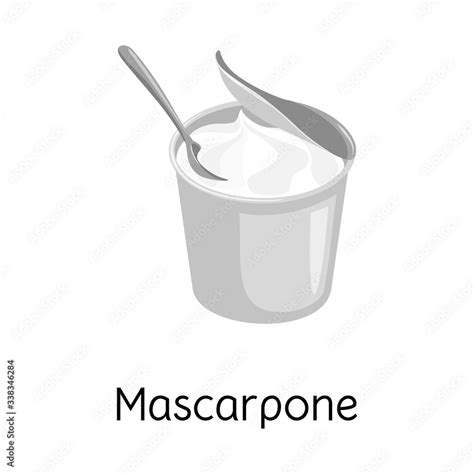 Vector design of mascarpone and cheese logo. Web element of mascarpone ...