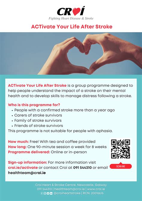 Activate Your Life After Stroke Programme • Croi Heart And Stroke Charity