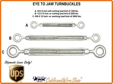 Rohn 58tbeande Turnbuckle 58 X 12 Round Eye To Eye