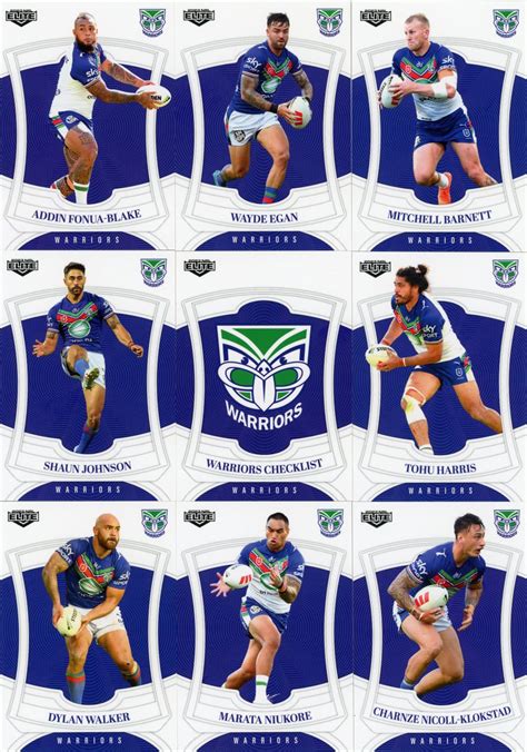 2023 Nrl Elite Base Team Set Warriors Gold Coast Trading Cards