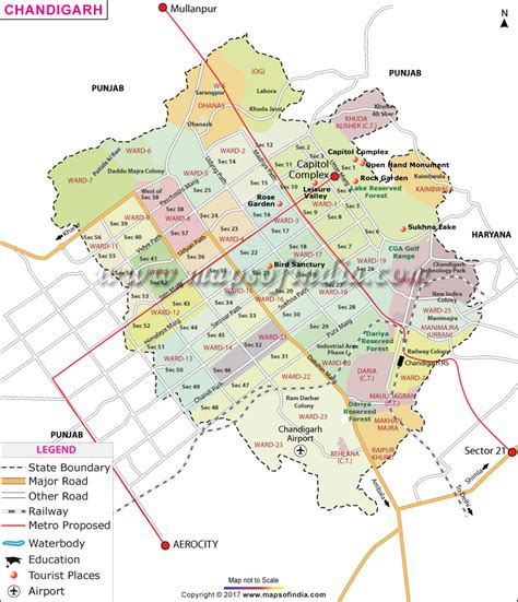 Chandigarh On Political Map Of India