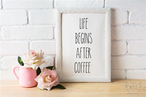 8x10 Life Begins After Coffee Printable Coffee Quote Coffee Gift