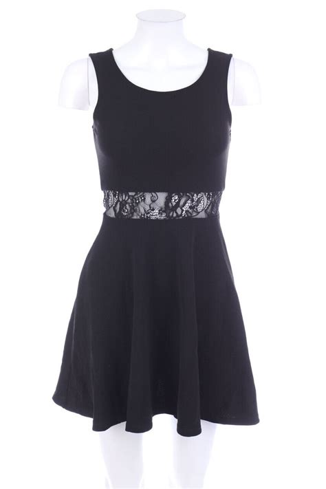 TALLY WEiJL Kleid Minikleid Spitze XS Schwarz EBay