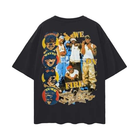 Lil Wayne Tha Block Is Hot Oversize Deep Drop Shoulder Tee Etsy