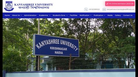 Kanyashree University Pg Admission 2023 Online Pg Fill Up M A M Sc Admission Notice Youtube