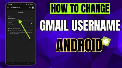 How To Change Gmail Username In Android Phone Youtube