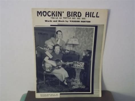 Les Paul And Mary Ford SHEET MUSIC Mockin Bird Hill US 1949 Classic