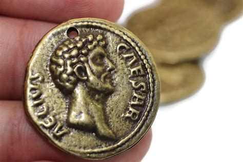 Roman Empire Emperor Ceasar Replica Coin Antique Bronze | Etsy