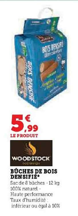 Promo B Ches De Bois Densifi Woodstock Chez Hyper U Icatalogue Fr