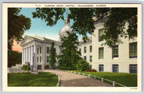 C1940s Florida State Capitol Tallahassee Florida Vintage Postcard Ebay