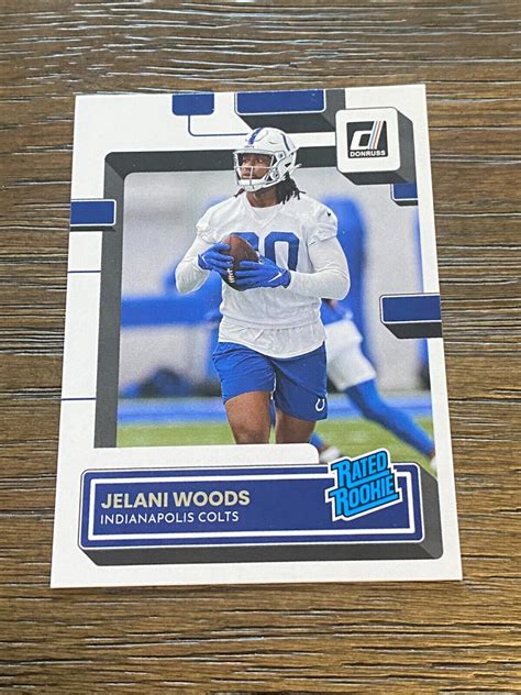 Jelani Woods 2022 Panini Donruss Rated Rookie 382 RC Indianapolis