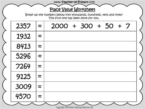 Place Value Within 100 Maths Place Value Primary Resource Worksheets Library