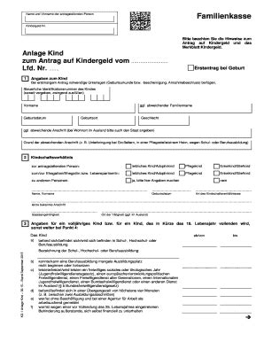 Anlage Kind Fill And Sign Printable Template Online