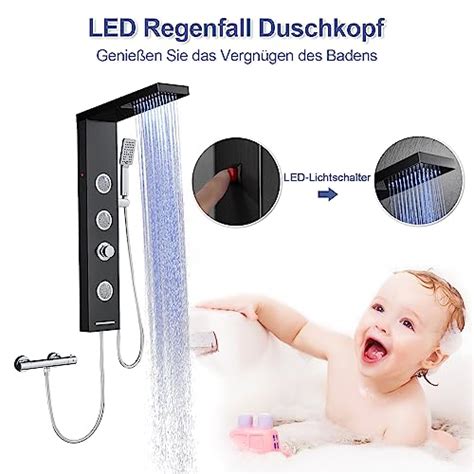 Rovogo Led Duschpaneel Ohne Armatur In Duschs Ule Mit