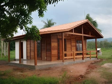 Casa De Madeira Pinus - Casas de Madeira de Pinus - Casa Pré-Fabricada
