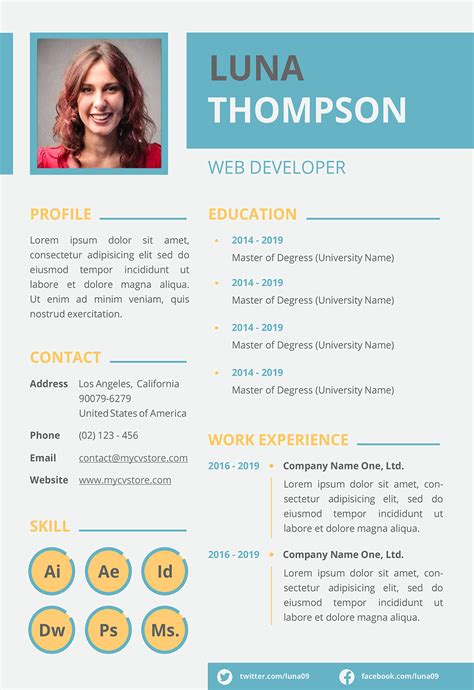 40 Simple Resume Template Html For You Bilder Wohnzimmer