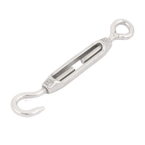 Unique Bargains M Stainless Steel Hook Eye Turnbuckle Wire Rope